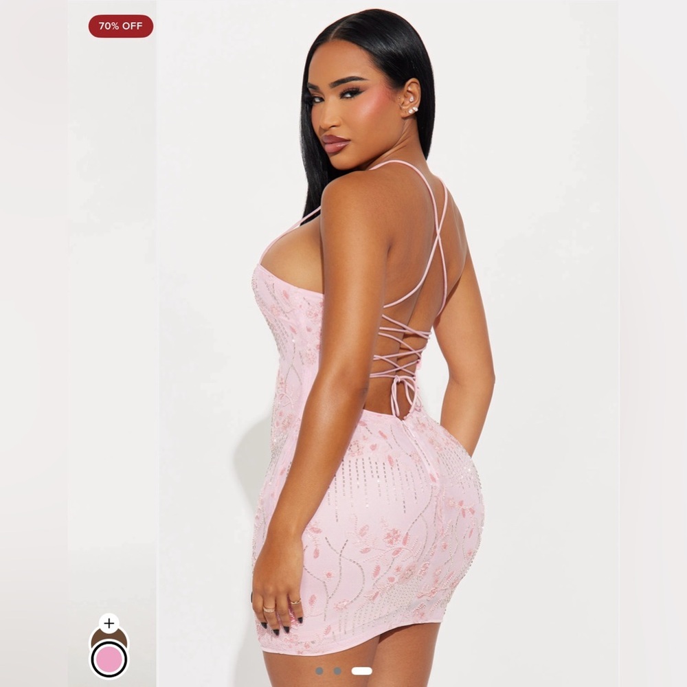 NEW Light Pink Mini Dress - Picture 2 of 2